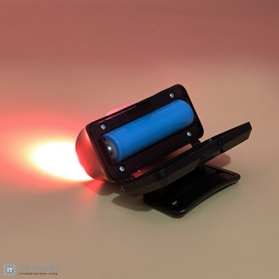 Ліхтар налоб вбуд.акум пласт KX-1804-LEDчерв. (червоне+СОВ біл.) +Type-C,18650 7реж