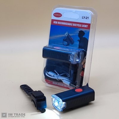 Ліхтар вело вб.акум LY-21-XPE ЗУ microUSB 3реж