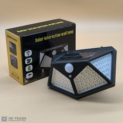Ліхтар вуличний світло CL-100 LED, solar, датчик рух, дач світла