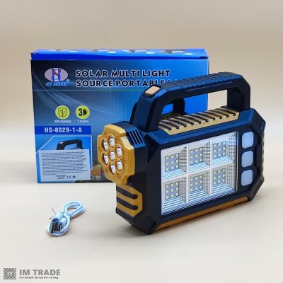Ліхтар кемпінг акум  HS-8029+SOLAR