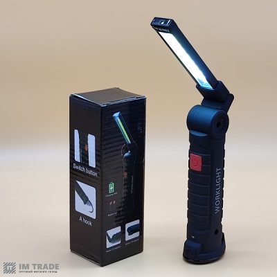 Ліхтар кемпінг акум W-52-SMD+COB(біле,червоне) повор 360,магніт