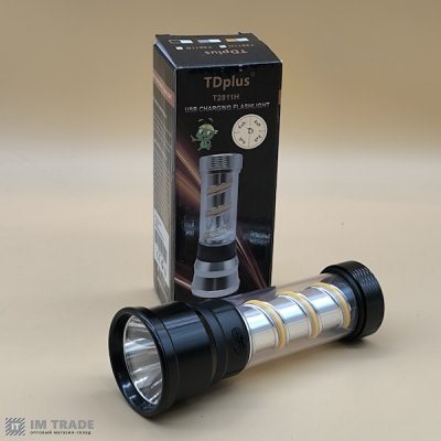 Ліхтар ручний вб.акум пласт T2811B (LM+SMD) +TypeC 3+2реж