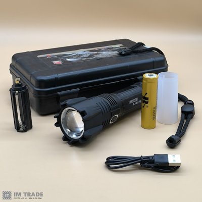 Ліхтар акум BL-A75-P90 zoom +BOX,Type-C, 18650 (3xAAA) 5реж