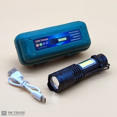 Ліхтар вбуд.акум алюм BL-525(1812С) zoom, microUSB 3реж