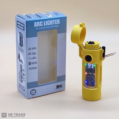 Ліхтар МУЛЬТИф. вб.акум пласт D66 +запаль.,LCD,TypeC 3+1реж