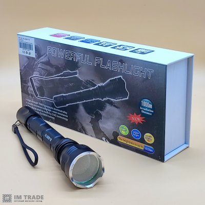Ліхтар підствольний акум BL-Q2807-T6 +вин.кнопка, кріпл., ЗП220/12В, 2х18650 1реж