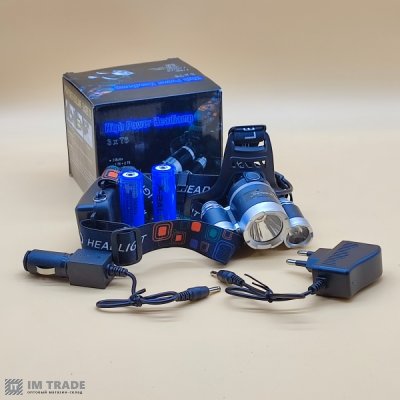 Ліхтар налоб акум BL RJ 3000,2х18650 4реж