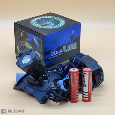 Ліхтар налоб акум BL-2188 (червоний) zoom +Type-C,2х18650 4режима