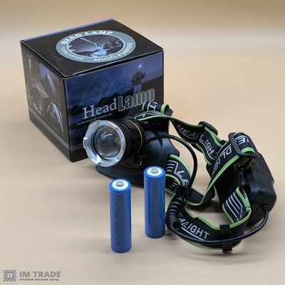 Ліхтар налоб акум BL-A7-P50 zoom +TypeC, 2х18650 1режим