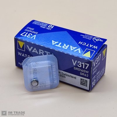 CR Varta V317 (SR-62)  (уп 1 шт) ціна за шт.