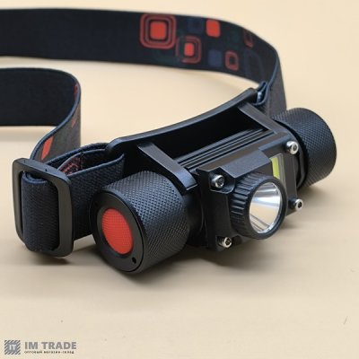 Ліхтар налоб акум XQ-210-2-XPE+COB +microUSB,18650  4режимів