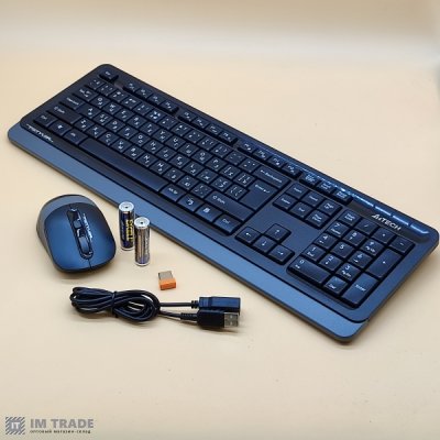 Комплект A4tech бездротовий Fstyler FG1010S, Black+Grey