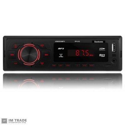Автомагнитола FANTOM FP-312 BT Black/Red