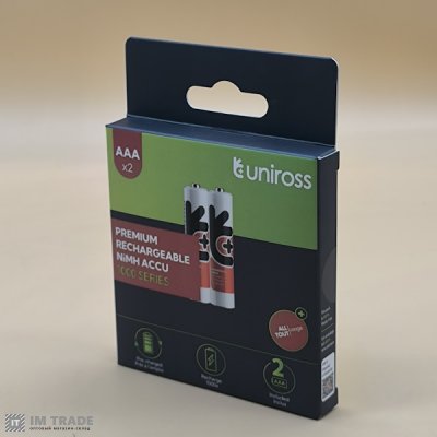 Акумуляторы Uniross BP2 HYBRIO Ni-Mh(R03,1000mAh ціна за шт.