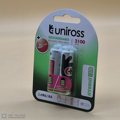 Акумуляторы Uniross BP2 HYBRIO Ni-Mh(R06,2100mAh ціна за шт.