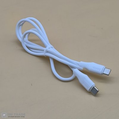 кабель Type-C to Type-C HOCO X124 silicone 60W 1м білий