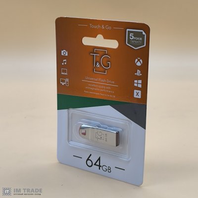 USB Flash Drive 64 Gb TNG Stylish хром series 115